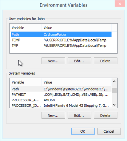 npm config set environment variable