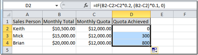 Quota Example After Enter