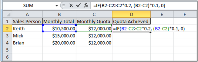 Quota Example Before Enter