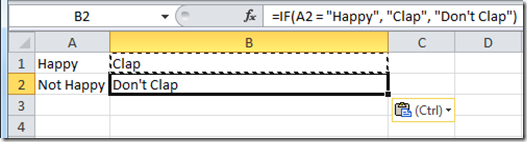 Silly Happy Function After Paste