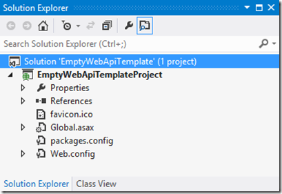 empty-web-api-template-solution-explorer