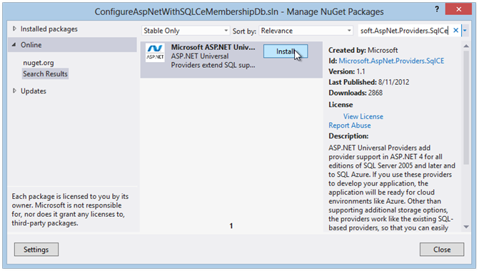 get-sqlCE-provider-with-nuget-package-manager