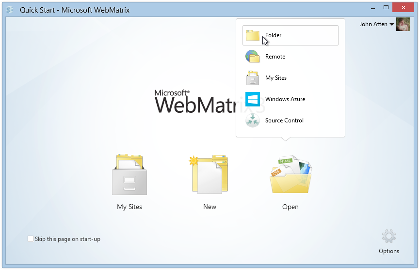host a website from my computer using microsoft webmatrix